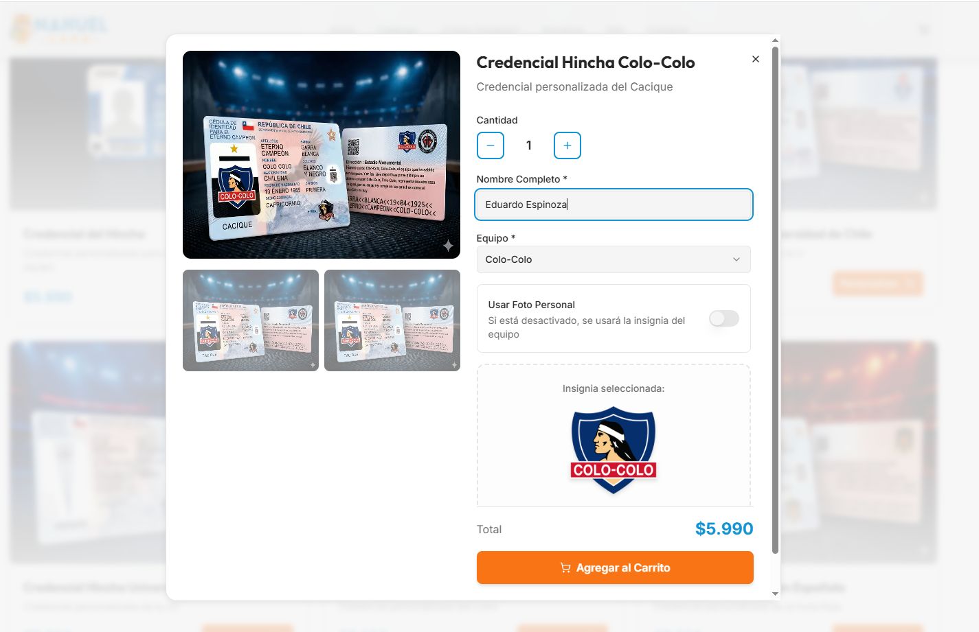 Nahuel Card: diseño en vivo y venta online - Imagen 3