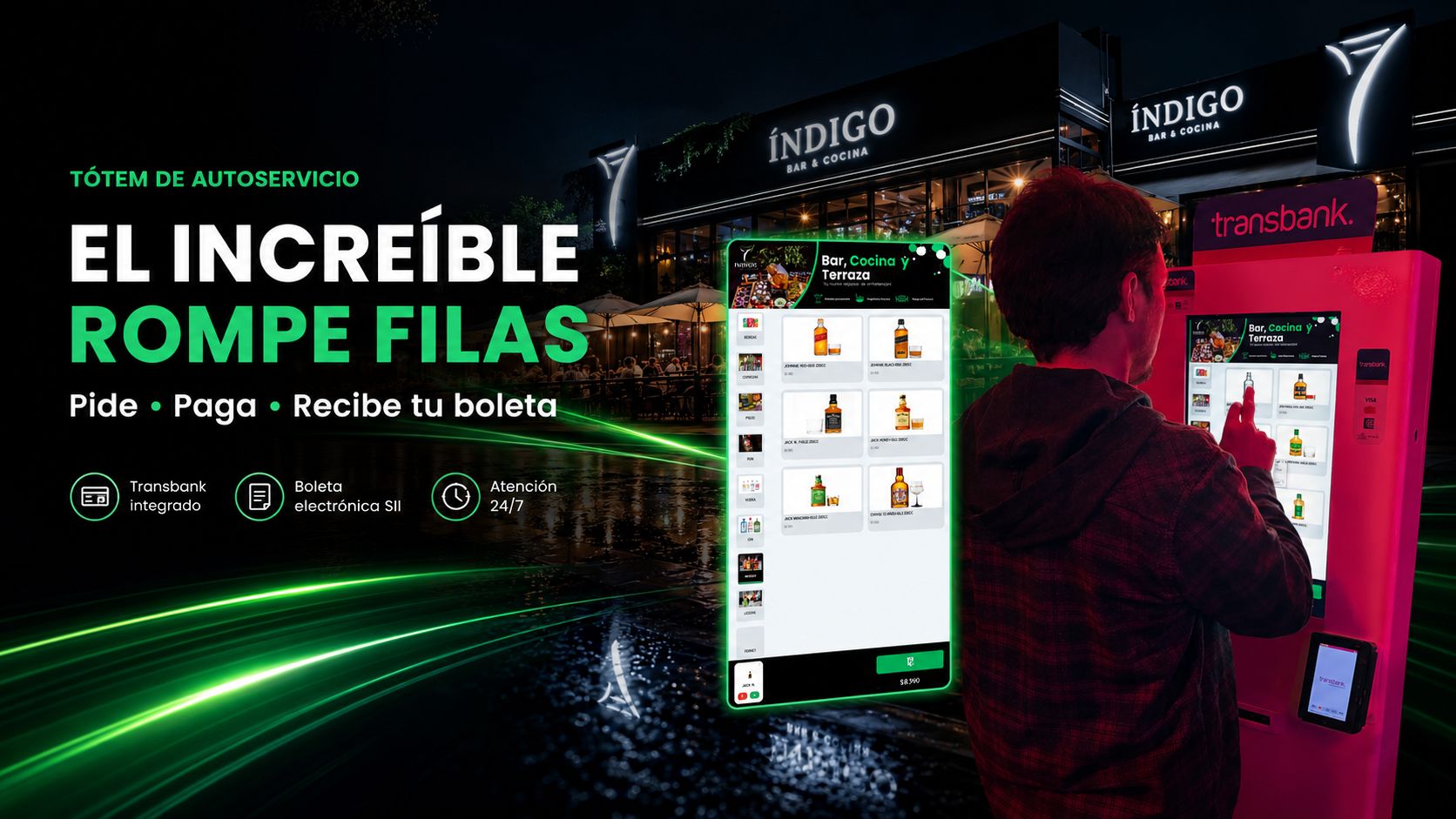 Totem de Autoservicio para Restobar & Discotecas